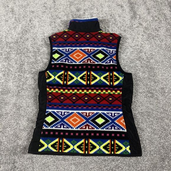 Lauren Ralph Lauren Active Vest Womens Small Aztec Rainbow Fleece Outdoors Color - Picture 9 of 12